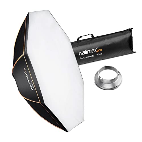 Walimex Pro Octagon Softbox Orange Line 90 cm Durchmesser für Aurora/Bowens von Walimex pro