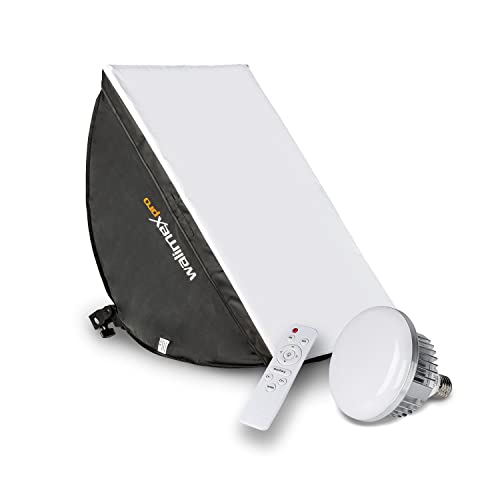 Walimex Pro Softbox 40 x 60 cm 60 W Bi Color LED. Leistungsstarkes Dauerlicht Inklusive Diffusor Und Fernbedienung. Farbtemperatur 3.000 – 6.000 K. Für Profi-Fotos Und Videos. Neigbar von Walimex pro