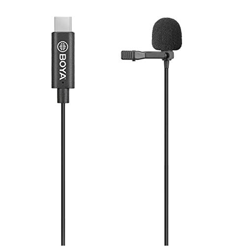 Walimex pro Boya M3 Ansteck Mikrofon USB-C Typ – kleines, leistungsstarkes Lavaliermikrofon 50 Hz – 20 kHz für Smartphones, Tablets, PCs mit USB-C Anschluss, für Interviews, Vlogging, Moderieren von Walimex pro