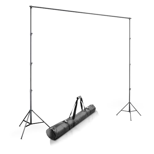 Walimex pro Hintergrundsystem XXL 190-465cm - extrem stabiles & großes Profi Hintergrund-Set für Studio & Mobil I für Fotografie Video & Green Screen I Papier Stoff Vinyl & Leinwände I Höhe bis 400cm von Walimex pro