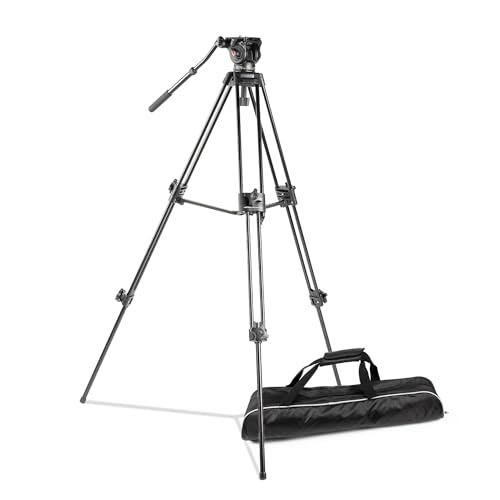 walimex pro EI-9901 Pro Videostativ mit Aufbewahrungstasche und Schnellwechselplatte, 134 cm von Walimex pro