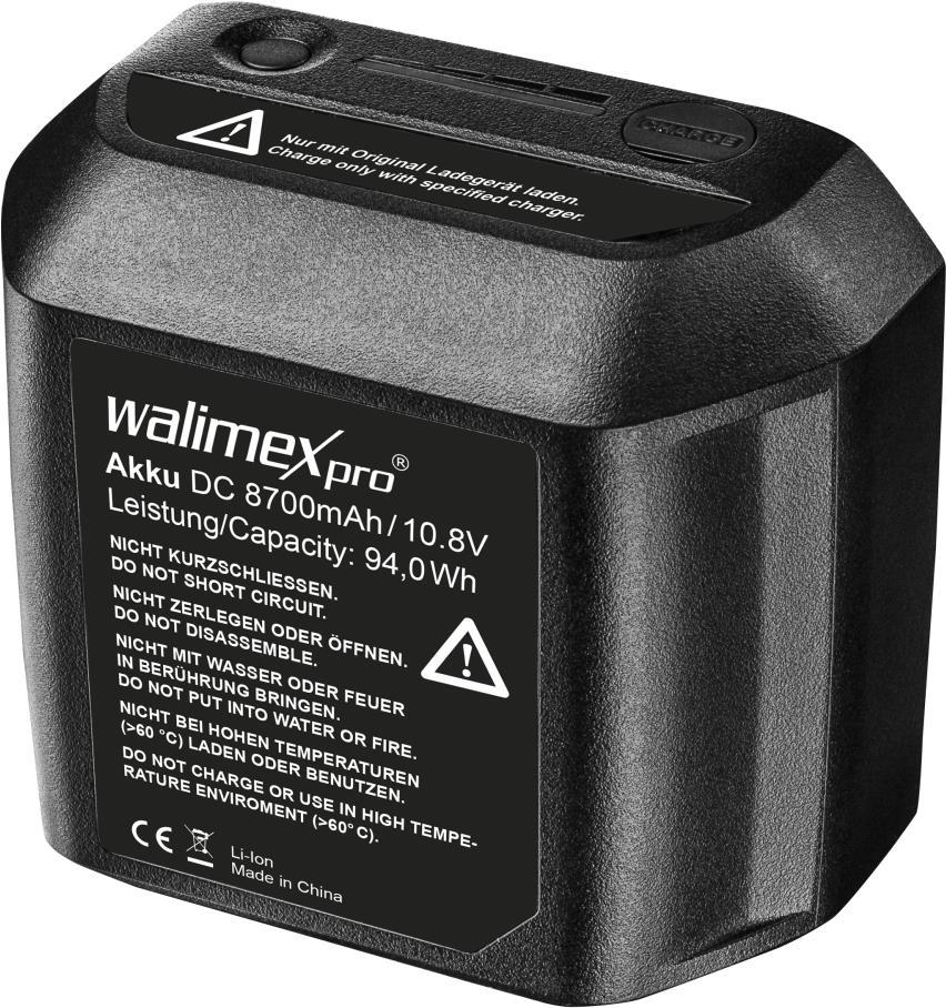 Walimex pro Akku 8700 mAh 10,8 V für 2Go Serie, Ersatzakku für walimex pro Akku-Studioblitz Flash2Go und Video Leuchte LED2Go, Akku 8700mAh 10,8V für 2Go Serie, 21709 (1021699) von Walimex