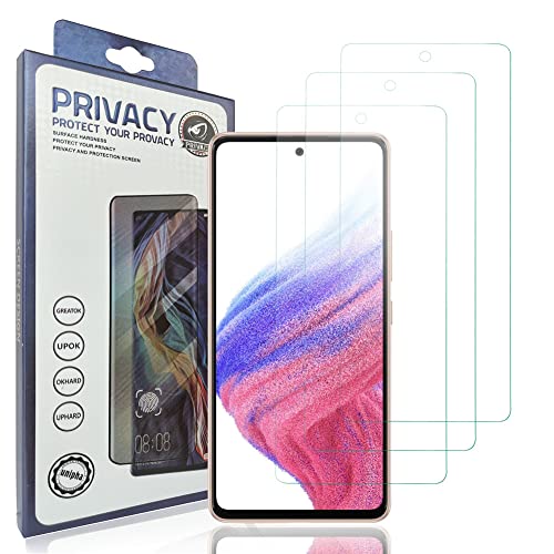 WallDector Stücke Schutzfolie kompatibel mit Samsung Galaxy A53 5G, Gehärtetem Glas Härtegrad 9H Schutzfolie, Blasenfrei,Panzerfolie, Glas Folie, Displayschutzfolie für Samsung Galaxy A53 5G [3 Stück] von WallDector