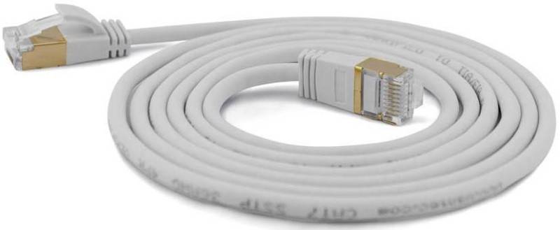 Wantec Patchkabel SSTP CAT7 Ste. CAT6a d=4mm  2,00m  grau von Wantec