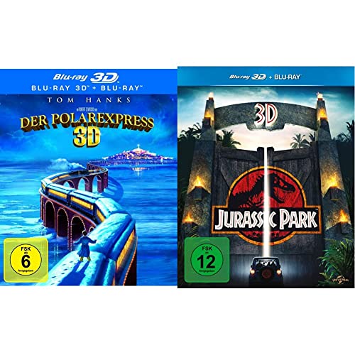 Der Polarexpress (inkl. 2D-Version) [3D Blu-ray] & Jurassic Park (+ Blu-ray) [Blu-ray 3D] von Warner Bros (Universal Pictures)