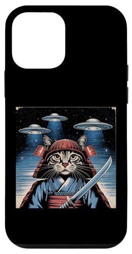 Hülle für iPhone 12 mini Japan Kawaii Katze Samurai Selfie mit Alien UFOs Weird von Warrior Vintage Japanese Samurai Cat tshirt