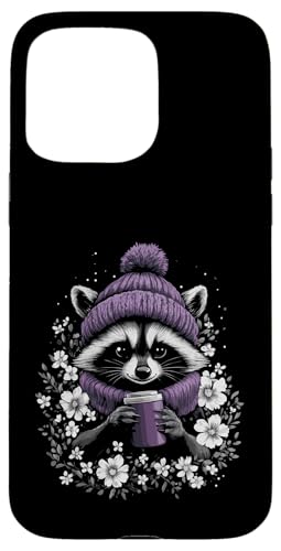 Waschbär Frauen Kaffee Deko Kinder Raccoon Mädchen Waschbär Hülle für iPhone 15 Pro Max von Waschbär Damen Kleidung Herren Raccoon Kaffee Deko