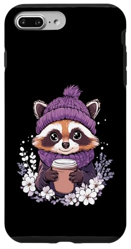 Waschbär Frauen Kaffee Deko Kinder Raccoon Mädchen Waschbär Hülle für iPhone 7 Plus/8 Plus von Waschbär Damen Kleidung Herren Raccoon Kaffee Deko