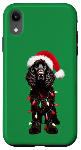 Hülle für iPhone XR Wasserspaniel Hund Weihnachtsmannmütze Weihnachtsbeleuchtung Besitzer Mama Papa von Water Spaniel Dog Christmas Products