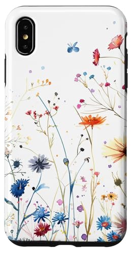 Hülle für iPhone XS Max Aquarellmalerei Wildblumen niedlich botanisch von Watercolor Painting Wildflowers Designs