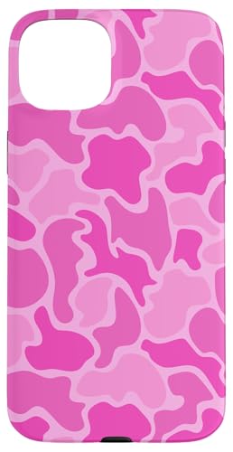 Hülle für iPhone 15 Plus Duck Camo Pink Jagd Camouflage Vintage Ästhetisch Niedlich von Waterfowl Camo Pattern