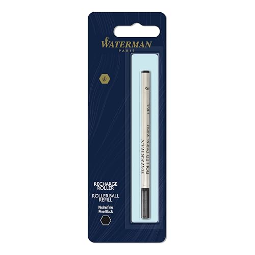 Waterman Ersatzmine für Tintenroller | feine Spitze | Schwarze Tinte | 1 Stück von Waterman