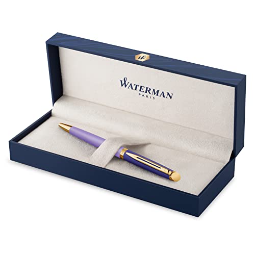 Waterman Hémisphère Kugelschreiber | Metall und violette Lackierung mit goldbeschichteten Zierteilen | Mittlere Spitze | Geschenkbox von Waterman
