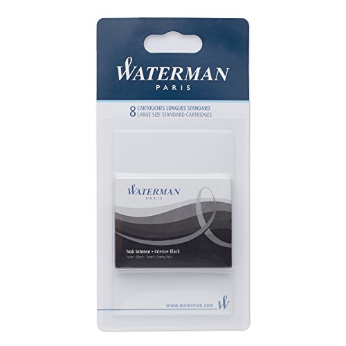 Waterman Tintenpatrone Standard Packung mit 8 Stück Intense, schwarz von Waterman