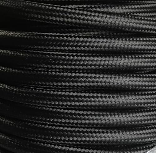 Glattes Textilkabel, schwarz, matt, 25 m, ideal für Dekorationen und Innenbeleuchtungsprojekte. Glattes Textilkabel, schwarz, matt, 25 m, ideal für Dekorationen und Innenbeleuchtungsprojekte. von WatioWave