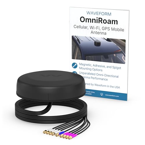 Waveform OmniRoam 4x4 MIMO 4G/5G 9-in-1 Allwetter-Hochleistungs-Mobile Flottenantenne – für Cisco, Cradlepoint, Digi, Peplink (4X 5G, 4X Wi-Fi, 1x GNSS) von Waveform