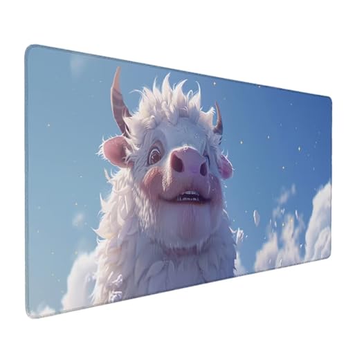 Mauspad XXL 1200x600x3mm - Mousepad XXL Gaming Mauspad - Tischunterlage Large Size - Verbessert Präzision & Geschwindigkeit - Stabiler Halt auf Glatten Oberflächen Ergonomisches (Blau, Karikatur) 2-2 von Waxonle