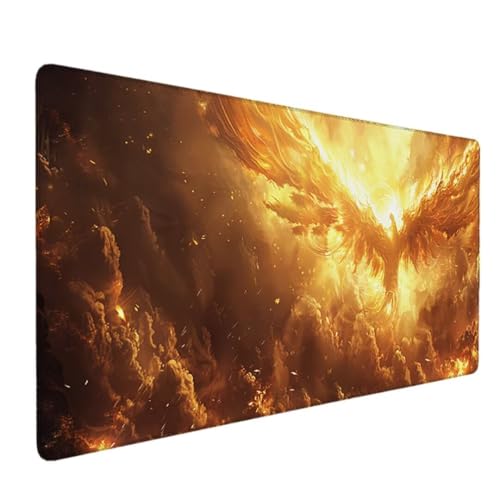 Mauspad XXL – 600x300x3mm Gaming Mousepad – Rutschfest und Wasserdicht – Vernähte Kanten Mouse Pad Verbessert Geschwindigkeit und Präzision, Mausmatte für PC, Büro, Laptop, Computer – (Gelb, Tier) 8-K von Waxonle