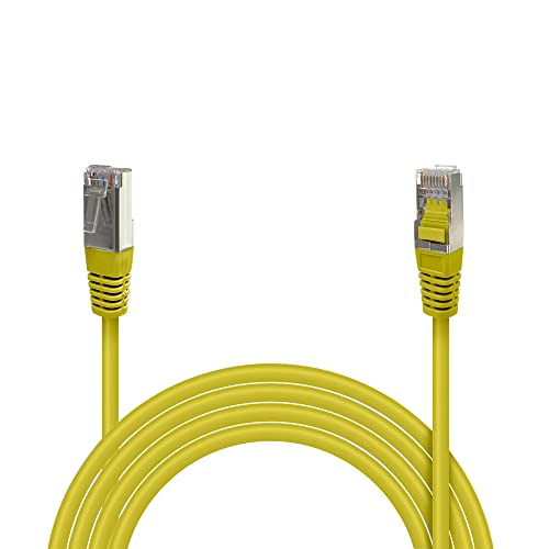 Waytex 3209 Netzkabel (Patch, RJ45, abgeschirmt, FTP, Cat 5e, 5 m) gelb von Waytex