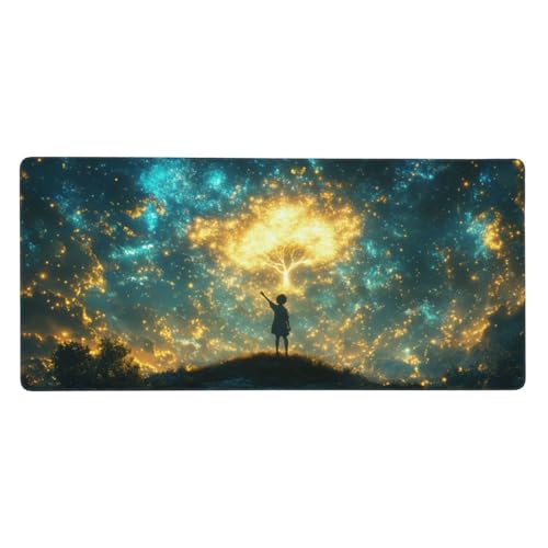 Gaming Mauspad, Traum Mousepad XXL 1200x600x3mm Mousepad Gaming Junge, Schreibtischunterlage Mit Kantenschutz, Wasserabweisend Maus Pad Gaming Zubehör Verbessert Präzision und Geschwindigkei-z919 von Weaejoan