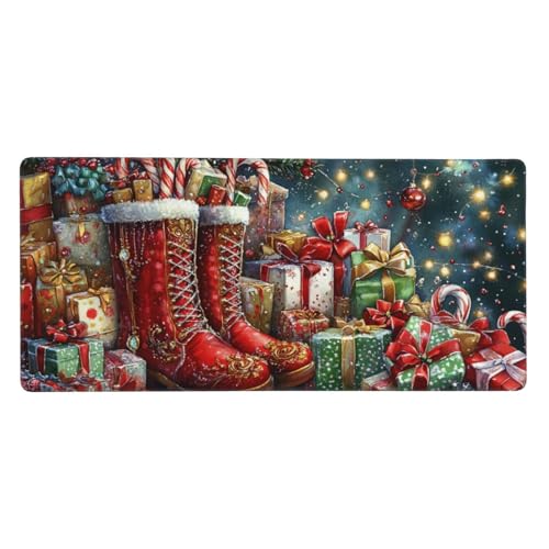 Weihnachten Mousepad XL 1200x600mm/120x60cm Groß Gaming Mauspad Geschenk, Schreibtischunterlage Mit Anti-Rutsch Basis,Tischunterlage Large Size, Gaming Office Zubehör, Geschenke für Männer-z1134 von Weaejoan