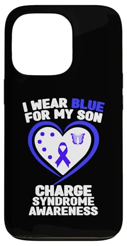 Hülle für iPhone 13 Pro Ich trage Blau, um meinem Sohn das Charge-Syndrom bewusst zu machen von Wear Blue Charge Syndrome Awareness Apparel.