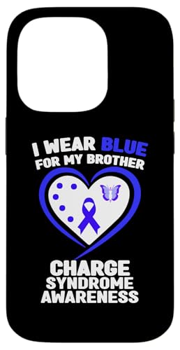 Hülle für iPhone 14 Pro Ich trage Blau, um auf das Brother-Charge-Syndrom aufmerksam zu machen von Wear Blue Charge Syndrome Awareness Apparel.