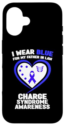 Hülle für iPhone 16 Ich trage Blau, um auf das Syndrom meines Schwiegervaters aufmerksam zu machen von Wear Blue Charge Syndrome Awareness Apparel.