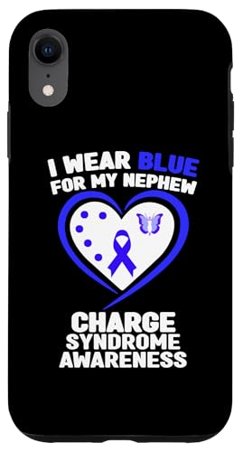 Hülle für iPhone XR Ich trage Blau, um auf das Charge-Syndrom meines Neffen aufmerksam zu machen von Wear Blue Charge Syndrome Awareness Apparel.