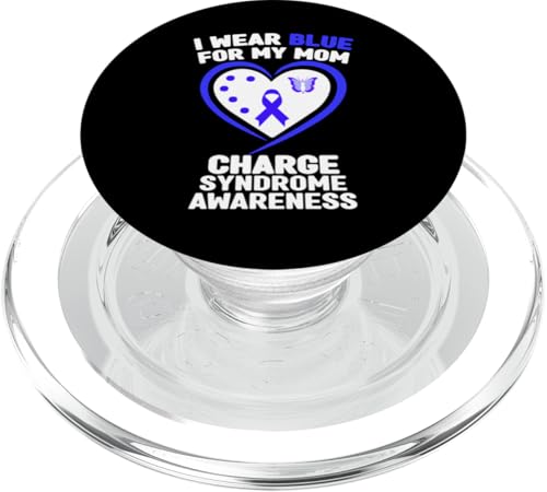 Ich trage Blau, um auf das Mom Charge-Syndrom aufmerksam zu machen PopSockets PopGrip für MagSafe von Wear Blue Charge Syndrome Awareness Apparel.