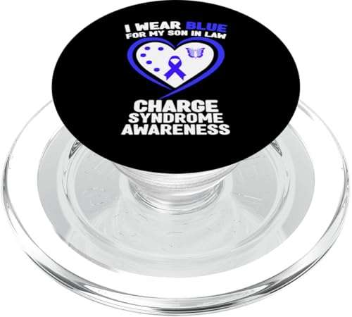 Ich trage Blau, um auf das Syndrom meines Schwiegersohnes aufmerksam zu machen PopSockets PopGrip für MagSafe von Wear Blue Charge Syndrome Awareness Apparel.