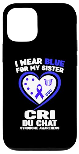 Hülle für iPhone 12/12 Pro Ich trage Blau, um meiner Schwester das Cri Du Chat-Syndrom bewusst zu machen von Wear Blue Cri Du Chat Syndrome Apparel.