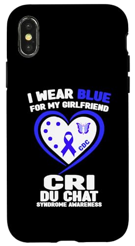 Hülle für iPhone X/XS I Wear Blue for My Girlfriend Cri Du Chat Syndrom Awareness von Wear Blue Cri Du Chat Syndrome Apparel.