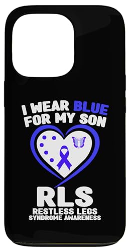 Hülle für iPhone 13 Pro Ich trage Blau, um meinem Sohn das RLS-Restless-Legs-Syndrom bewusst zu machen von Wear Blue For RLS Awareness Apparel.