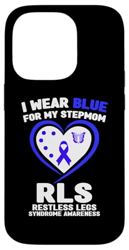 Hülle für iPhone 14 Pro Ich trage Blau, um meiner Stiefmutter das Restless-Legs-Syndrom bewusst zu machen von Wear Blue For RLS Awareness Apparel.