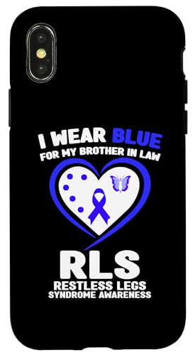 Hülle für iPhone X/XS I Wear Blue for My Brother in Law Restless Legs Syndrom von Wear Blue For RLS Awareness Apparel.