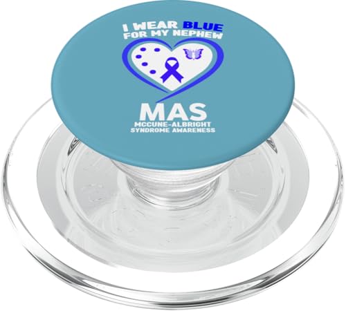 Ich trage Blau, um meinem Neffen das McCune-Albright-Syndrom bewusst zu machen PopSockets PopGrip für MagSafe von Wear Blue McCune-Albright Syndrome Apparel.