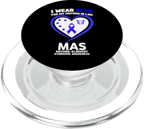 Ich trage Blau für meine Schwiegermutter McCune-Albright Syndrom PopSockets PopGrip für MagSafe von Wear Blue McCune-Albright Syndrome Apparel.