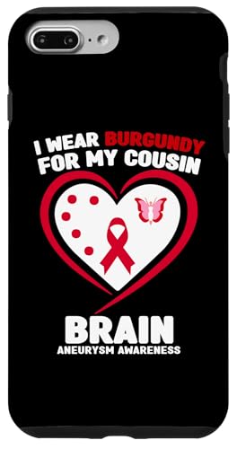 Hülle für iPhone 7 Plus/8 Plus I Wear Burgundy for My Cousin Brain Aneurysm-Bewusstsein von Wear Burgundy - Brain Aneurysm Awareness Apparel.