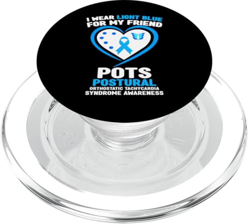 Ich trage Hellblau, damit mein Freund POTS Awareness hat PopSockets PopGrip für MagSafe von Wear Light Blue for POTS Awareness Apparel.