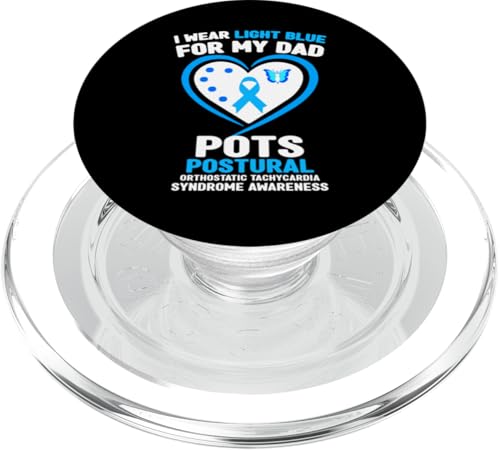 Ich trage Hellblau, damit mein Vater POTS Awareness hat PopSockets PopGrip für MagSafe von Wear Light Blue for POTS Awareness Apparel.