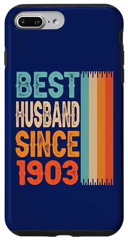 Hülle für iPhone 7 Plus/8 Plus Bester Ehemann seit 1903 121. Hochzeitstag 121 Jahre von Wedding Anniversary Design saying Best Husband