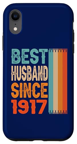 Hülle für iPhone XR Bester Ehemann seit 1917 107. Hochzeitstag 117 Jahre von Wedding Anniversary Design saying Best Husband