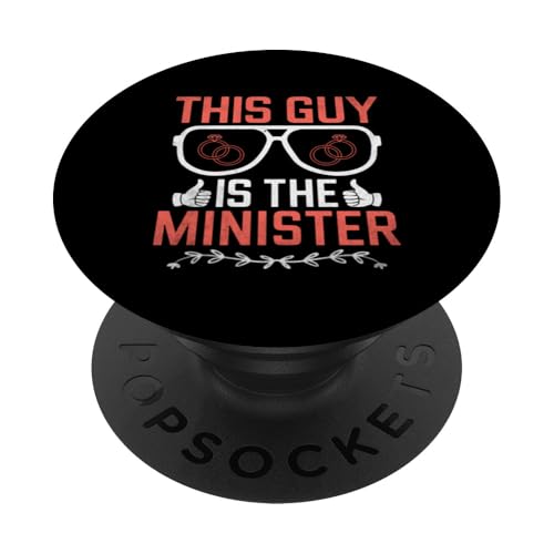 Dieser Typ ist der Minister, Hochzeitsoffizier, Zeremonie, Ehe PopSockets Klebender PopGrip von Wedding Ceremony Officiant Gifts