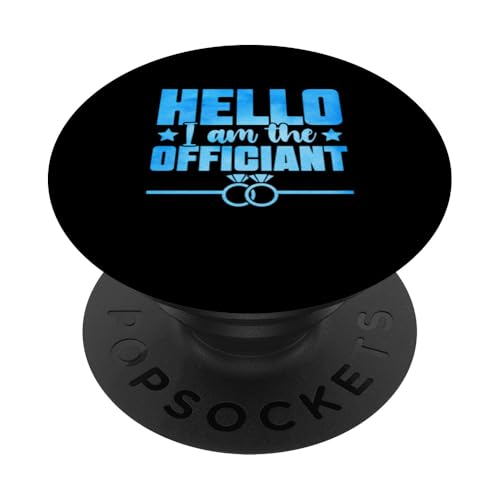 Hallo, ich bin die offizielle Hochzeitszeremonie PopSockets Klebender PopGrip von Wedding Ceremony Officiant Gifts