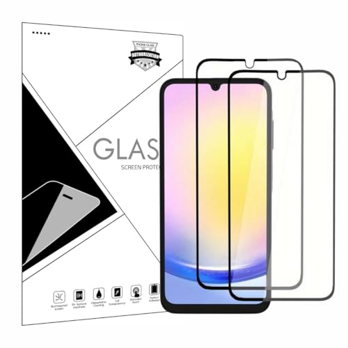 Wei Tech Premium Panzerglas 20D für Samsung Galaxy A25, 6,5" – 9H Härte, 20D Full Screen Schutz Glas, Anti-Fingerprint, Edge-to-Edge Abdeckung, Kratzfest, Blasenfrei, 2er Pack Displayschutzfolie von Wei Tech