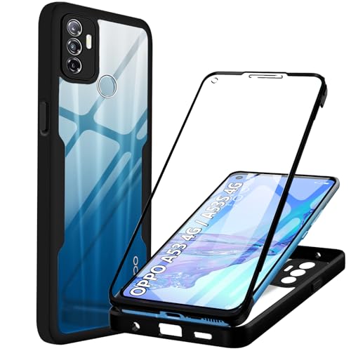 Hülle für Oppo A53 / Oppo A53s, Transparent 360 Grad Rundumschutz Schutzhülle mit Integriertem Displayschutz Stoßfest Ultradünn Silikon Handyhülle für Oppo A53 4G / A53s 4G, Schwarz Hülle für Oppo A53 / Oppo A53s, Transparent 360 Grad Rundumschutz Schutzhülle mit Integriertem Displayschutz Stoßfest Ultradünn Silikon Handyhülle für Oppo A53 4G / A53s 4G, Schwarz von WeiCase