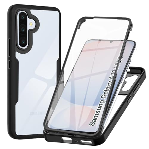 Hülle für Samsung GalaxyA56/A36, Transparent 360 Grad Rundumschutz Schutzhülle mit Integriertem Displayschutz Stoßfest Ultradünn Silikon Handyhülle für SamsungA56/A36, Schwarz Hülle für Samsung GalaxyA56/A36, Transparent 360 Grad Rundumschutz Schutzhülle mit Integriertem Displayschutz Stoßfest Ultradünn Silikon Handyhülle für SamsungA56/A36, Schwarz von WeiCase