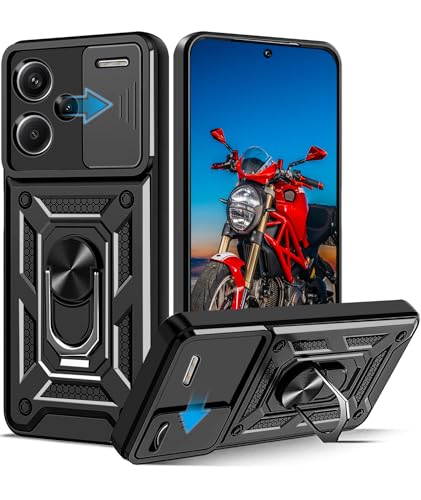 WeiCase Hülle für Xiaomi Redmi Note 13 pro Plus 5g, Kameraschutz mit Slide Camera, Rüstung Schutzhülle mit 360 Grad Ring, Metall Halter Magnet Ständer, Silikon Stoßfest Handyhülle WeiCase Hülle für Xiaomi Redmi Note 13 pro Plus 5g, Kameraschutz mit Slide Camera, Rüstung Schutzhülle mit 360 Grad Ring, Metall Halter Magnet Ständer, Silikon Stoßfest Handyhülle von WeiCase