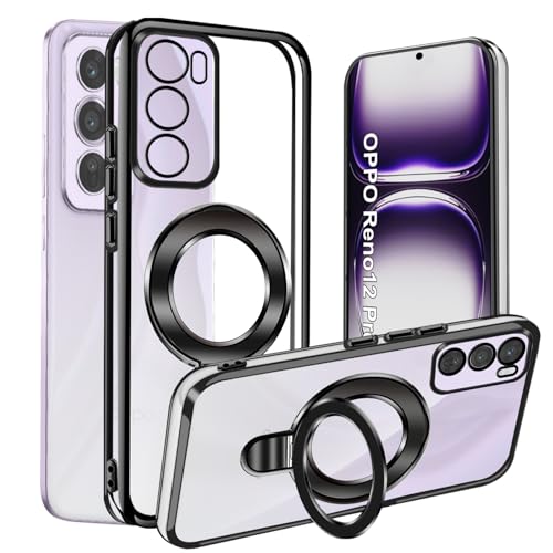 WeiCase Hülle für Oppo Reno 12 pro 5G, magnetische transparente Hülle mit DIY-Ringhalter, ultradünne, weiche TPU-Silikon-stoßfeste handyhülle für Oppo Reno 12 pro WeiCase Hülle für Oppo Reno 12 pro 5G, magnetische transparente Hülle mit DIY-Ringhalter, ultradünne, weiche TPU-Silikon-stoßfeste handyhülle für Oppo Reno 12 pro von WeiCase
